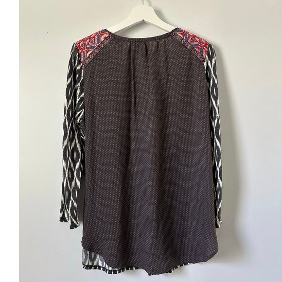 Anthropologie One September Palambo Ikat Boho Blouse size Medium - Picture 10 of 11